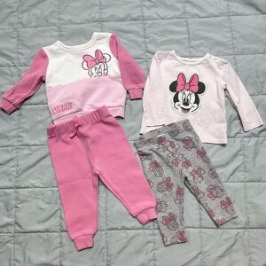 Disney Baby Minnie Mouse 4 Piece set 
Size 6 Months